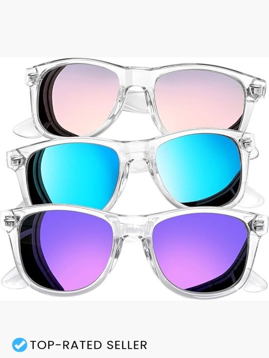 3 Pack Square Sunglasses Polarized UV Protection Trendy Shades for Men Women main image 2